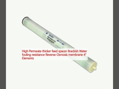 Perméabilité élevée espaceur d'alimentation plus épais résistance à l'encrassement par l'eau saumâtre membrane d'osmose inverse 4 